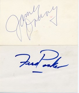 Fess Parker & James Drury autograph