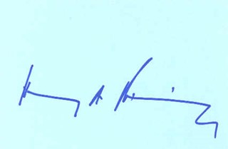 Henry Kissinger autograph