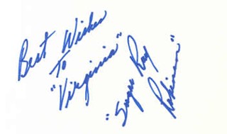 Sugar Ray Robinson autograph