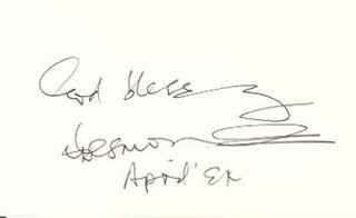 Desmond Tutu autograph