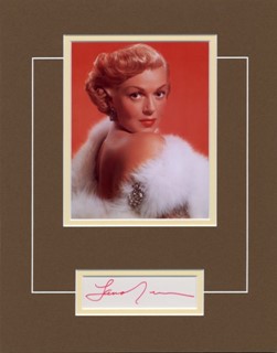 Lana Turner autograph