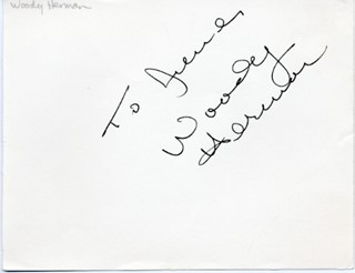 Woody Herman autograph