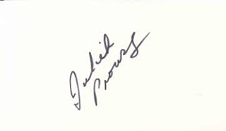Juliet Prowse autograph
