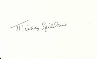 Mickey Spillane autograph