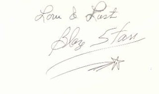 Blaze Starr autograph