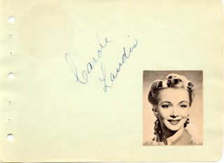 Carole Landis autograph