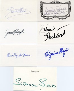 Vintage Actress Signature Lot autograph