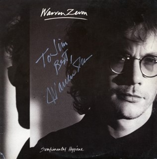 Warren Zevon autograph