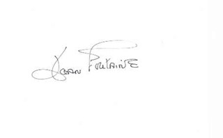 Joan Fontaine autograph