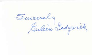 Eileen Sedgwick autograph