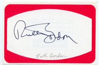 Ruth Gordon autograph