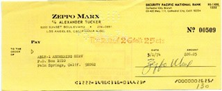 Zeppo Marx autograph
