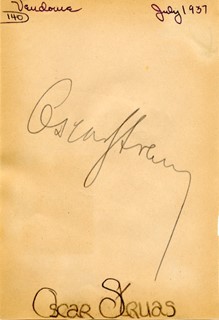 Oscar Straus autograph