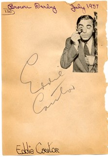 Eddie Cantor autograph