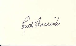 Ruth Warrick autograph