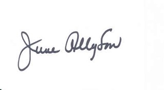 June Allyson autograph