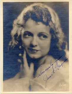Janet Gaynor autograph