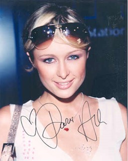 Paris Hilton autograph