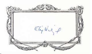Elie Wiesel autograph
