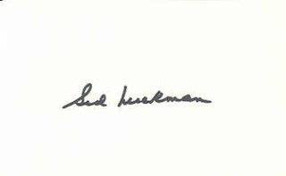 Sid Luckman autograph