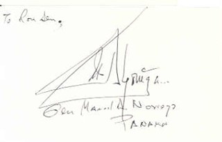 Manuel Noriega autograph