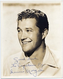 Dennis Morgan autograph