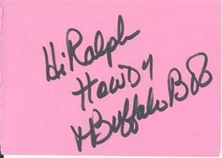 Buffalo Bob Smith autograph