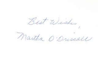 Martha O'Driscoll autograph