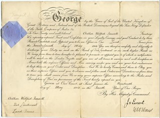 King George V & JS Ewart autograph