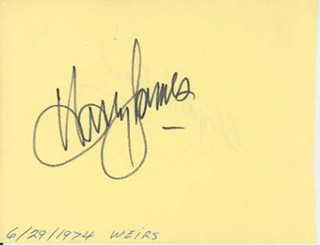 Harry James autograph