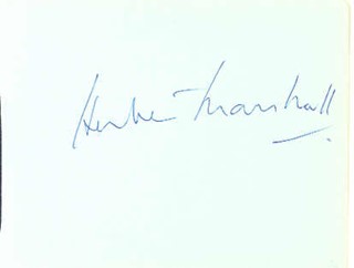 Herbert Marshall autograph