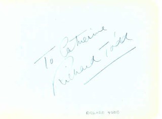 Richard Todd autograph