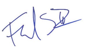 Fred Schneider autograph