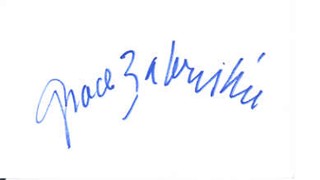 Grace Zabriskie autograph