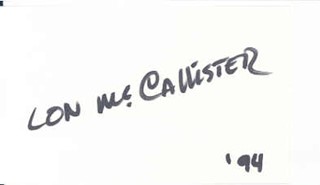 Lon McCallister autograph