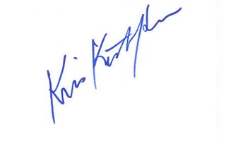 Kris Kristofferson autograph