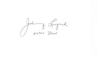 Johnny Lujack autograph