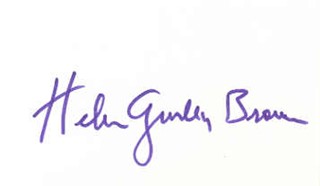 Helen Gurley Brown autograph
