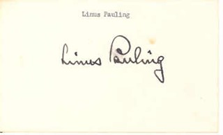 Linus Pauling autograph