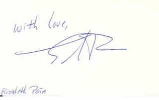 Elizabeth Pena autograph