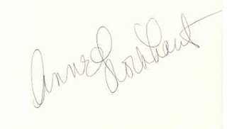 Anne Lockhart autograph