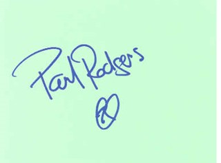 Paul Rodgers autograph