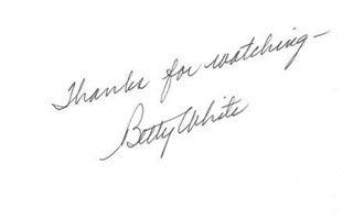 Betty White autograph