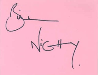Bill Nighy autograph