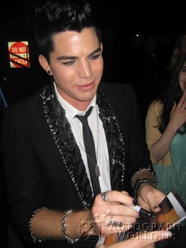 Adam Lambert autograph