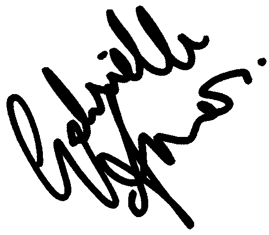 Gabrielle Anwar autograph facsimile
