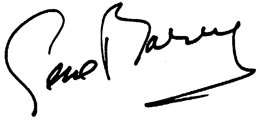 Gene Barry autograph facsimile