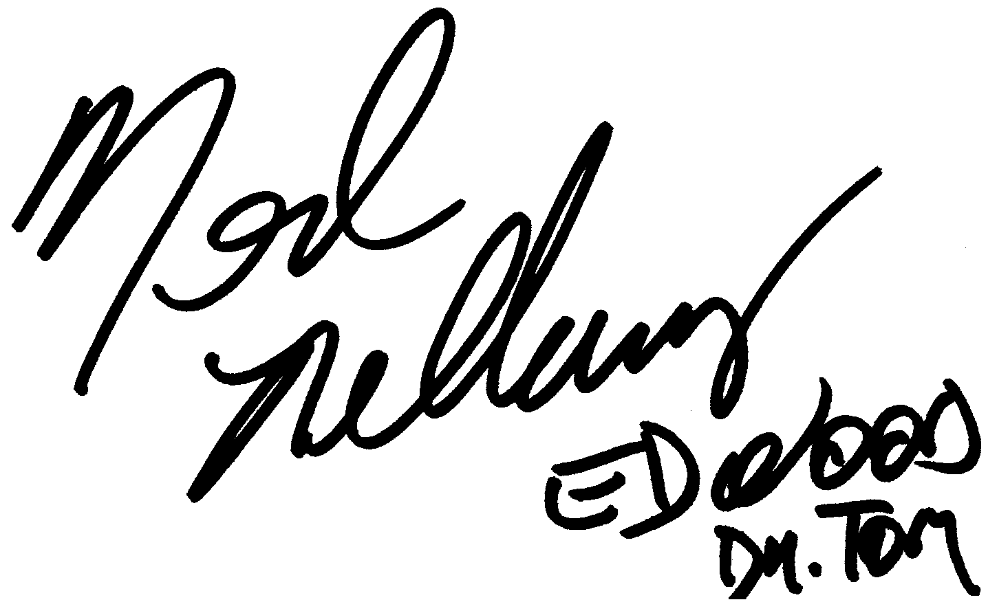 Ned Bellamy autograph facsimile