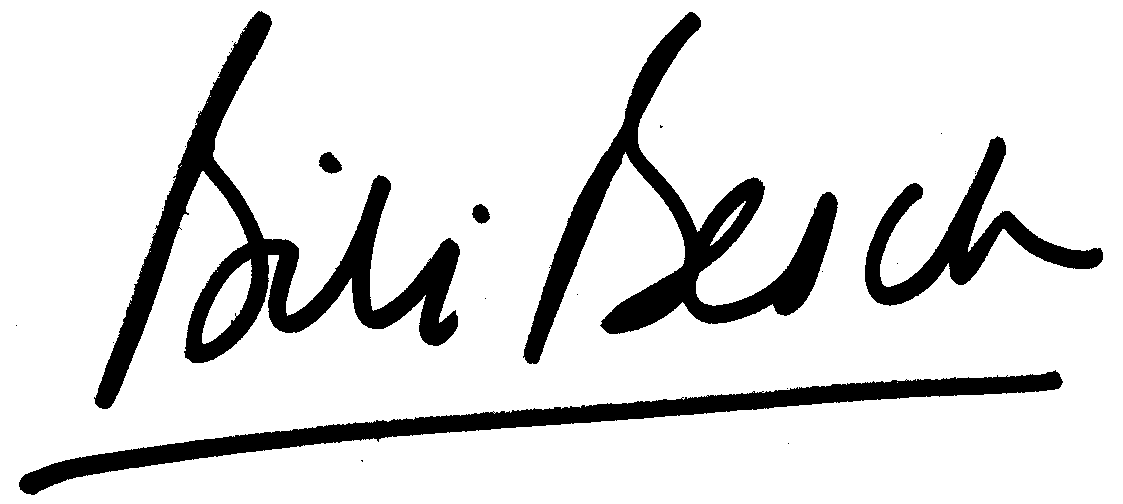 Bibi Besch autograph facsimile