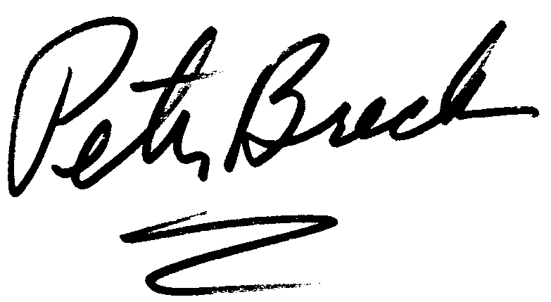 Peter Breck autograph facsimile